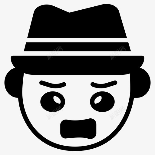 忧愁表情脸svg_新图网 https://ixintu.com 表情 笑脸 忧愁 恐惧 符号 第二