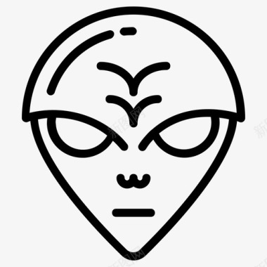 外星人外星人的脸太空人图标