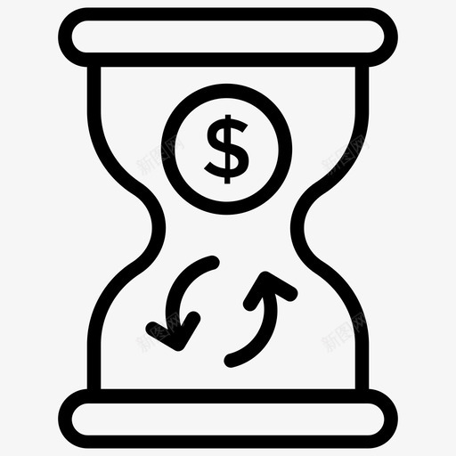 时间就是金钱时间效率时间投资svg_新图网 https://ixintu.com 时间 就是 金钱 效率 投资 节省 工作 成长 黑客 线图 图标
