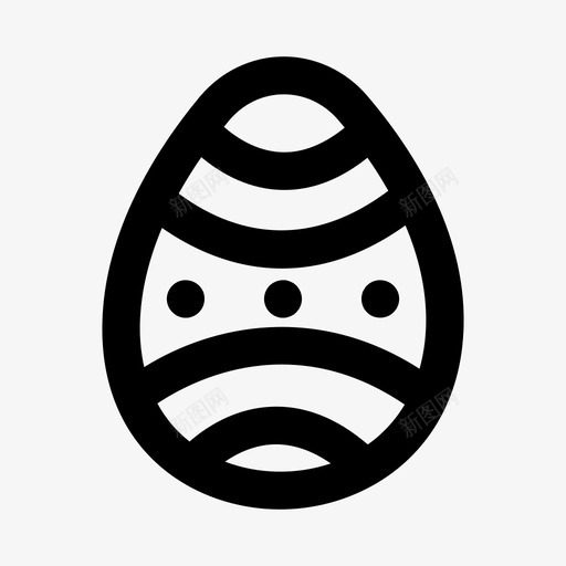 鸡蛋基督教复活节svg_新图网 https://ixintu.com 复活节 鸡蛋 基督教 活动 蛋黄 图标