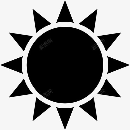 太阳炎热季节svg_新图网 https://ixintu.com 太阳 炎热 季节 夏季 天气 环境 实心 图标