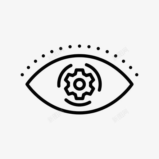 眼睛装备设置视觉svg_新图网 https://ixintu.com 眼睛 装备 设置 视觉 工作 商业 图标