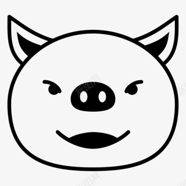 猪动物肉图标
