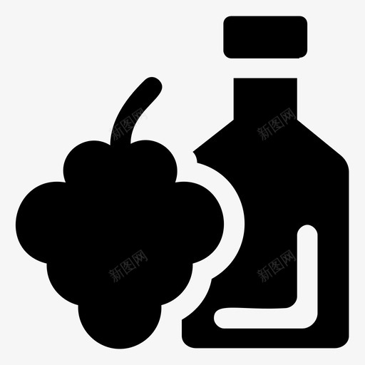 葡萄汁瓶子果汁svg_新图网 https://ixintu.com 葡萄汁 果汁 农业 瓶子 健康 饮料 葡萄 葡萄酒 酒浆 字形 图标