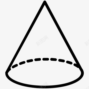 圆锥体二维设计二维造型图标