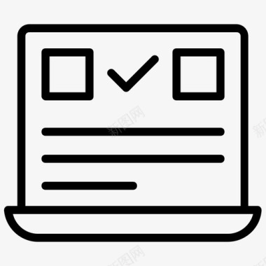 客户调查客户报告笔记本电脑图标