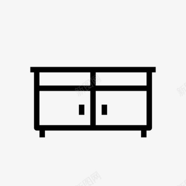 餐具柜装饰家具图标