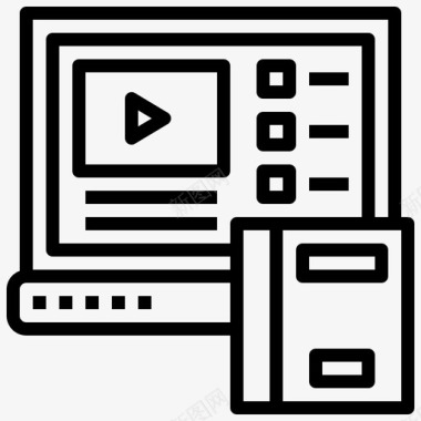 视频教程笔记本电脑音乐和多媒体图标