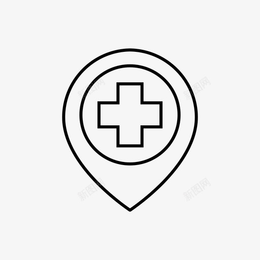 医院位置位置标记地图针svg_新图网 https://ixintu.com 位置 医院 医疗 标记 地图 医疗保健
