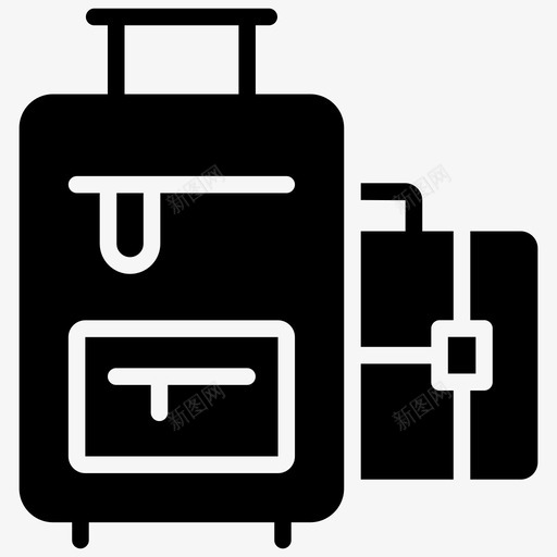 行李袋行李旅行袋svg_新图网 https://ixintu.com 行李 旅行袋 假期 字形 图标