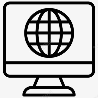 互联网连接计算机全球通信图标