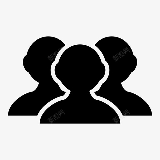 团队组人员svg_新图网 https://ixintu.com 团队 人员 社交 媒体 用户 最小 用户界面