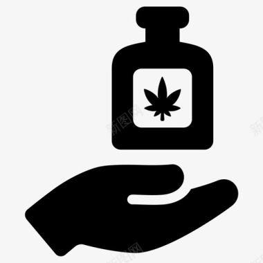 大麻毒品药物图标
