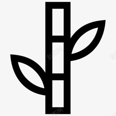 竹子生命自然图标