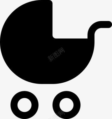 婴儿车婴儿推椅图标