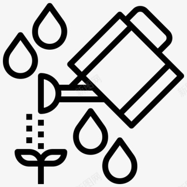 水壶农业和园艺园艺工具图标