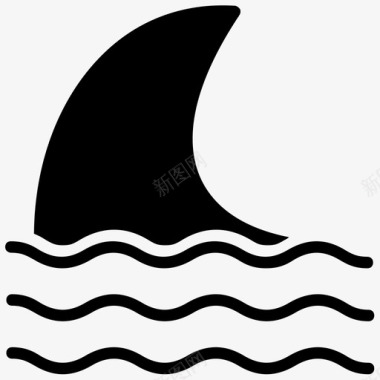 鲸鱼水生动物海豚图标