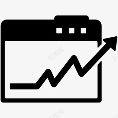 搜索引擎优化分析业务增长图表图标