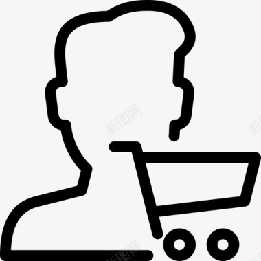 购物车用户消费者客户电子商务图标