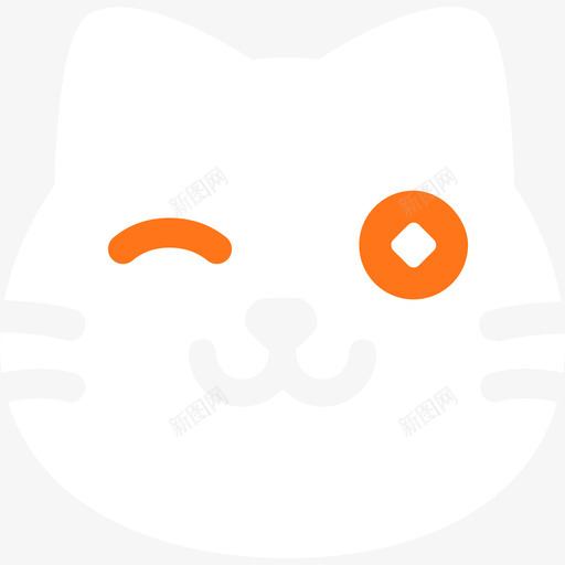 12四只猫logo白色svg_新图网 https://ixintu.com 四只 白色 填充