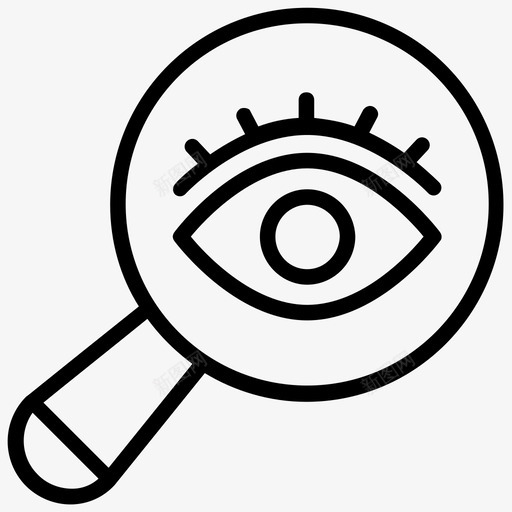 视觉放大镜搜索工具svg_新图网 https://ixintu.com 放大镜 视觉 搜索 工具 缩放 工程 元素 线图 图标