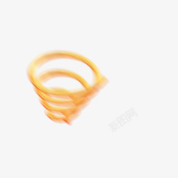 金色螺旋光效漂浮素材