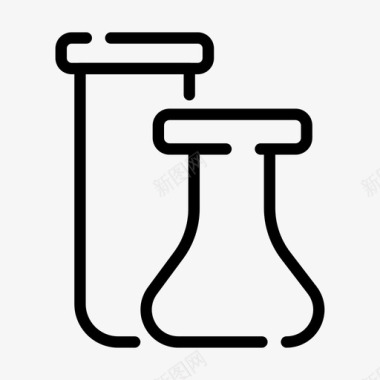 化学烧瓶实验室设备图标