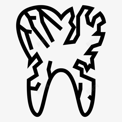 破碎龋齿蛀牙svg_新图网 https://ixintu.com 牙齿 破碎 龋齿 蛀牙 健康