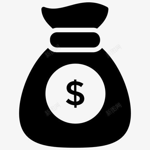钱袋硬币袋硬币钱包svg_新图网 https://ixintu.com 钱袋 硬币 钱包 流动 货币 手机 银行 在线支付 字形 图标