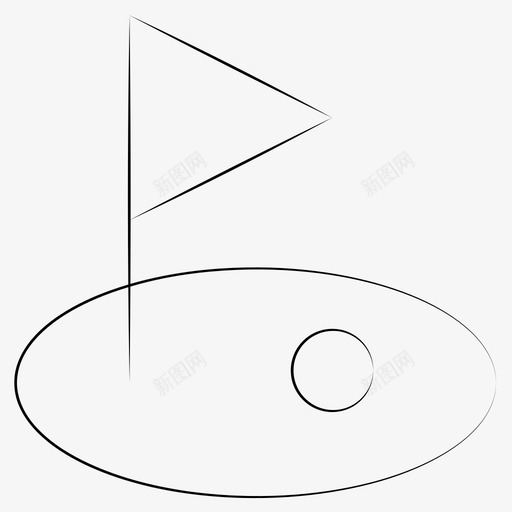 高尔夫旗帜手绘游戏svg_新图网 https://ixintu.com 高尔夫 旗帜 手绘 游戏