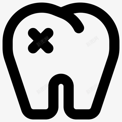 牙齿受损牙齿牙医svg_新图网 https://ixintu.com 牙齿 受损 牙医 医疗 医用