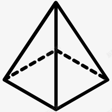 方形金字塔二维设计二维形状图标