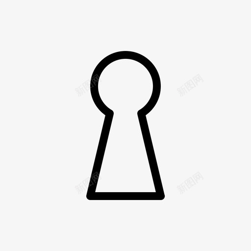 锁孔锁挂锁svg_新图网 https://ixintu.com 挂锁 锁孔 保护 锁线