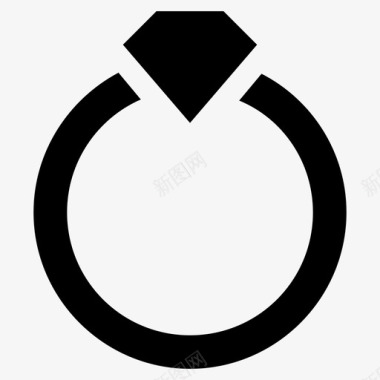 钻戒订婚戒指指环图标