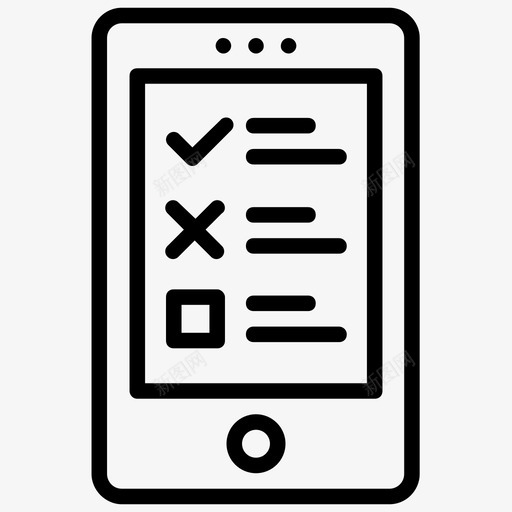 在线调查手机在线反馈svg_新图网 https://ixintu.com 在线调查 在线 手机 反馈 调查研究 计划 样本 测试 线图 图标