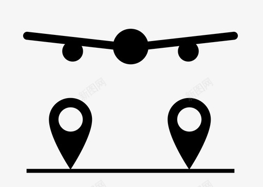 航班目的地行程地点图标