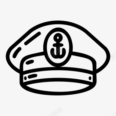 船长帽海盗水手图标