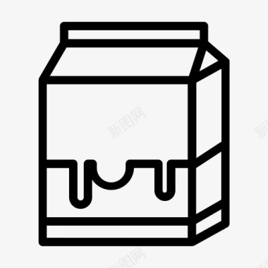 牛奶盒冷牛奶奶精图标