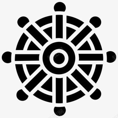 法轮佛教印度宗教图标