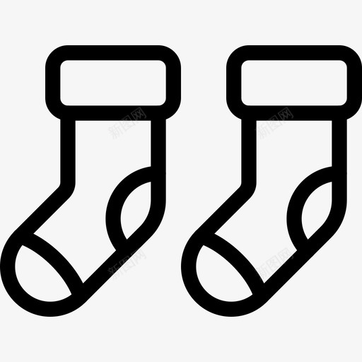 冬季袜子设计针织svg_新图网 https://ixintu.com 冬季 袜子 设计 针织 成对 羊毛 线图 图标