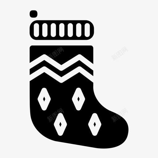 袜子圣诞袜针织装饰元素svg_新图网 https://ixintu.com 袜子 圣诞 针织 装饰 元素