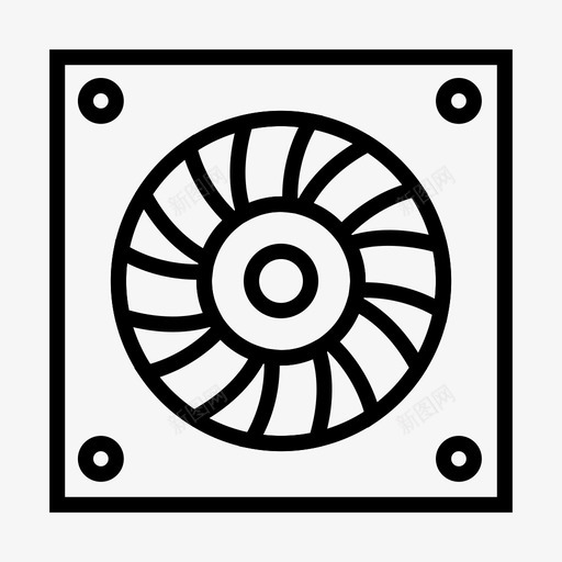 鼓风机鼓风机电机冷却器svg_新图网 https://ixintu.com 鼓风机 冷却器 电机 风扇