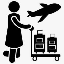 旅客免扣PNG图航班错过航空旅行人类象形图高清图片