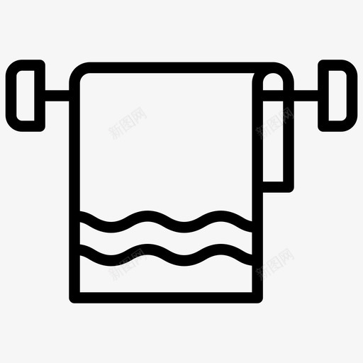 毛巾洗澡布料svg_新图网 https://ixintu.com 毛巾 洗澡 布料 衣架 擦拭 度假 线图 图标