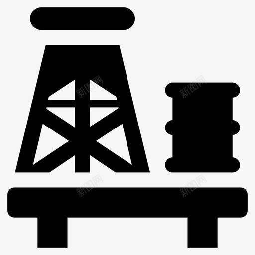海上钻机海上钻井海上平台svg_新图网 https://ixintu.com 海上 钻机 钻井 平台 石油 千斤顶 石油工业 标志 图标