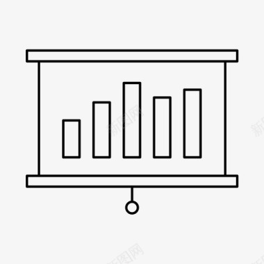 分析和统计图表演示图标