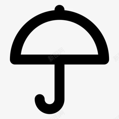 防护防雨雨伞图标