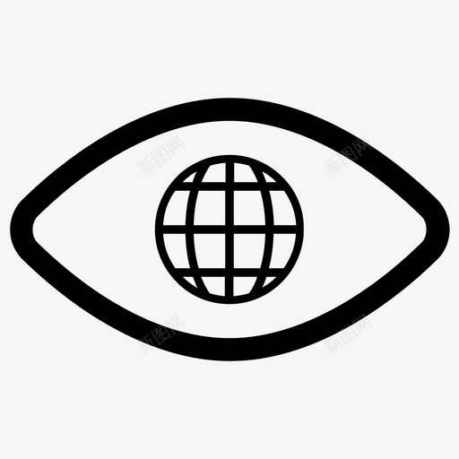 全球视野眼睛地球仪svg_新图网 https://ixintu.com 视野 全球 眼睛 地球仪 混合