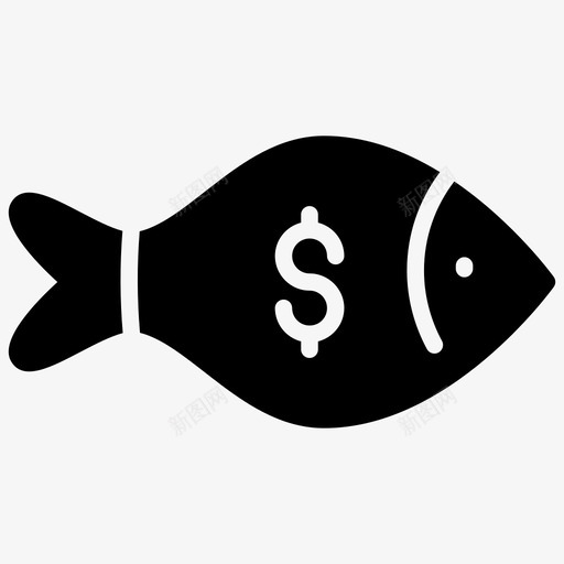 鱼商业报销svg_新图网 https://ixintu.com 商业 报销 还款海 鲜鱼 销售 储蓄 投资 雕文 图标