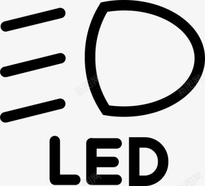 LED日间行车灯图标